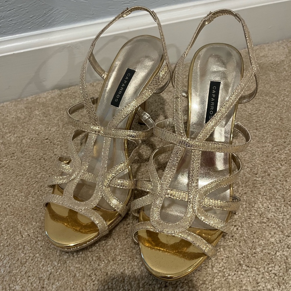 Gold dress heels